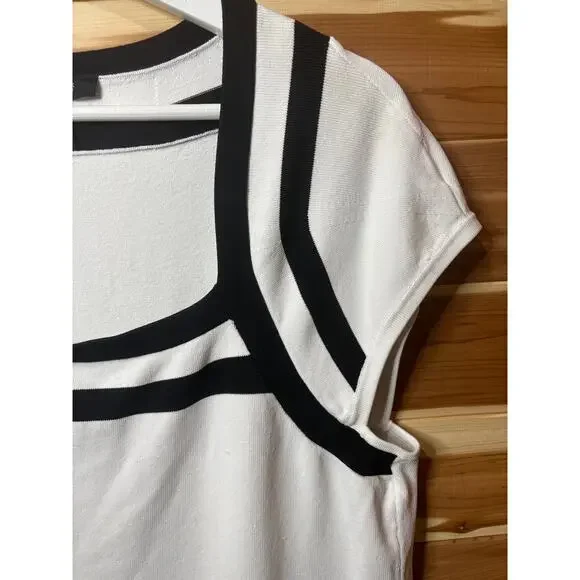 White House Black Market Colorblock Square Neck Womens Top XL - Picture 5 of 10